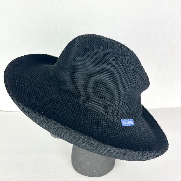 Wallaroo Hat Company Victoria Straw Hat Black One Size Lightweight Outdoor - Picture 1 of 5